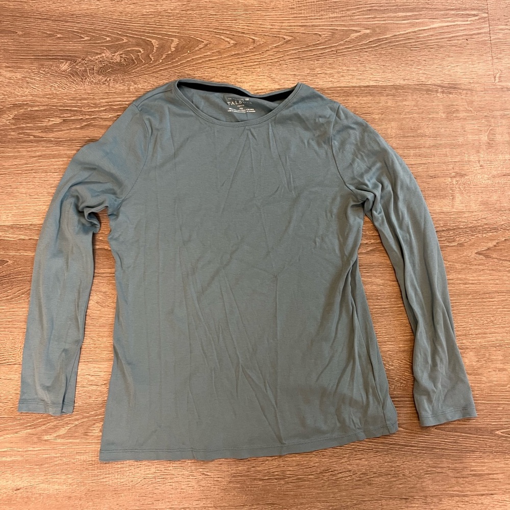 Talbots Petite Soft Blue Tee